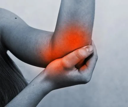 Elbow pain Stock Illustration