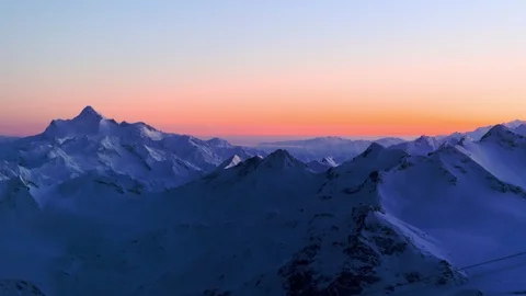Elbrus evening 1 Stock Footage 98762274