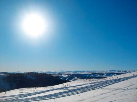 Elbrus mountain is highest peak of Europe Stock Photos