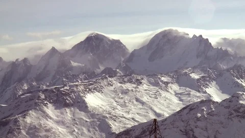 Elbrus mountain view Stock Footage 77826780
