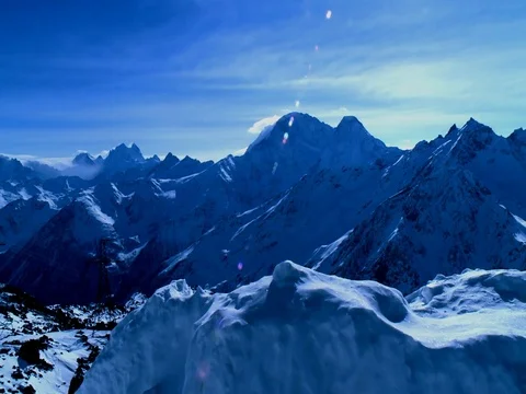 Elbrus mountain view Stock Footage 77826823