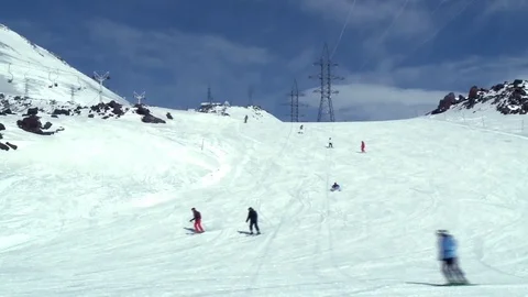 Elbrus mountain view Stock Footage 77827002