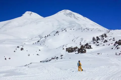 Elbrus - a sleeping volcano Stock Photos
