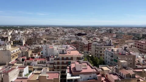 Elche view on the city from Basilica's tower Stock Footage 221488891