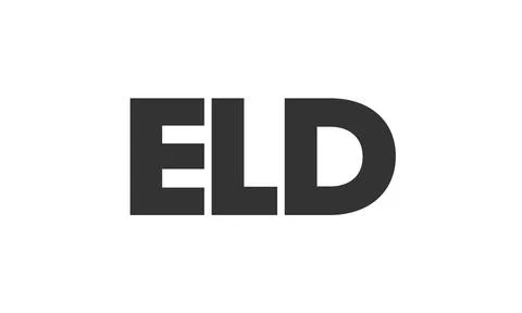 ELD logo design template with strong and modern bold text. Initial based ve.. Stockillustratie