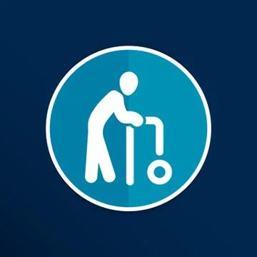 Elder Black Graphic Symbol Vector Illustration Stock Illustration