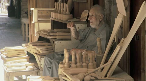 Elder man in the market Stock Footage 53317062