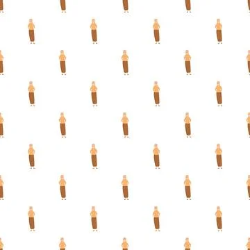 Elder woman character seamless pattern background design Stock Illustration