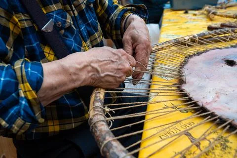 Elder Working Foto stock