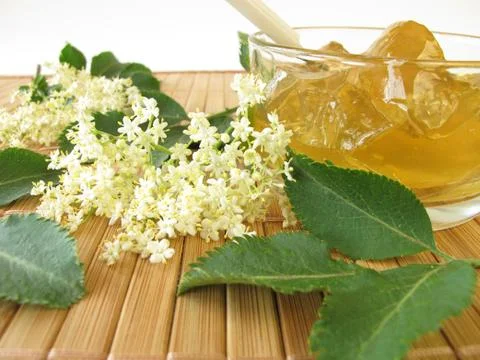 Elderflower jam Foto stock