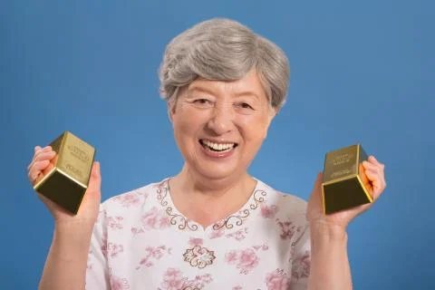 The elderly are at ease with their old age Stock Photos