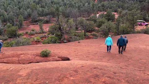 Elderly Couple Exploring Red Rock Valley Stock Footage 276192761