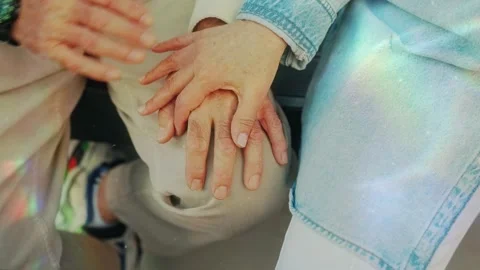Elderly Couple Holding Hands Video stock 338217081