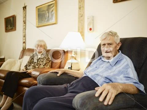 Elderly Couple In Retirement Home