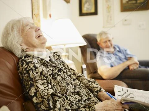 Elderly Couple In Retirement Home