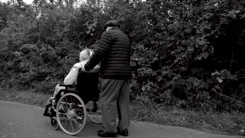 Elderly couple taking a walk Stock Footage 318072196