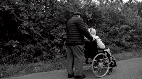 Elderly couple taking a walk Stock Footage 318072200