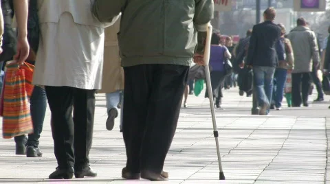 Elderly couple walking Stock Footage 744260