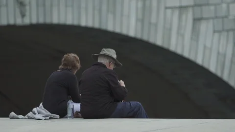 Elderly couple in Washington DC Stock Footage 119546709