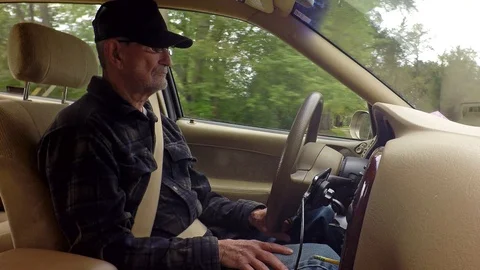 Elderly Driver Behind The Wheel 動画素材 97060056