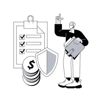 Elderly financial security abstract concept vector illustration. Illustrazione stock