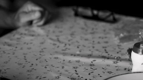 Elderly Hand Taking Ceramic Mug Stock Footage 314008121