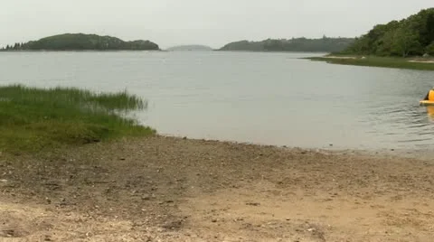 Elderly kayaker Cape Cod; 4 Stock Footage 12080113