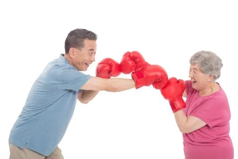 The elderly keep fit Stock Photos
