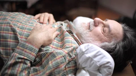 Elderly man asleep Stock-Footage 42580547
