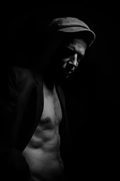 An elderly man in a cap. Stock Photos