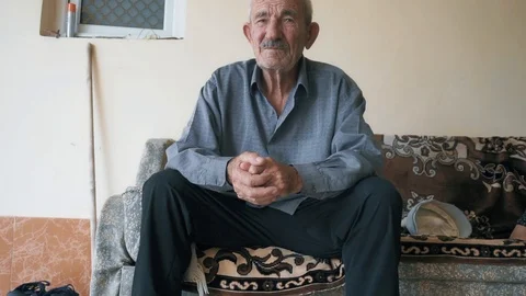 Elderly man closeup Stock Footage 95679377