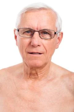 Elderly man face Stock Photos