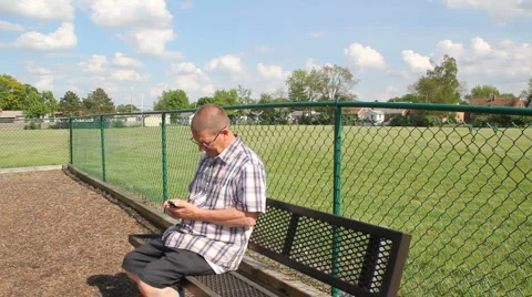Elderly man with his cell phone Video stock 5299249