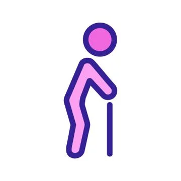 Elderly man icon vector. Isolated contour symbol illustration Stock Illustration