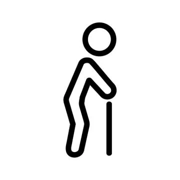 Elderly man icon vector. Isolated contour symbol illustration Stock Illustration