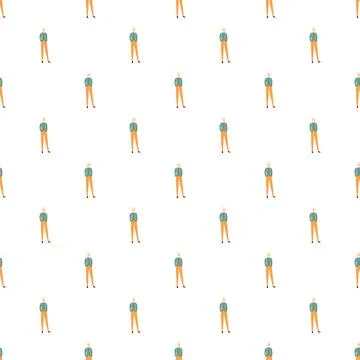 Elderly man repeating pattern on white background Stock Illustration