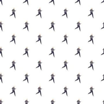 Elderly man running seamless pattern for active lifestyle Stock Illustration