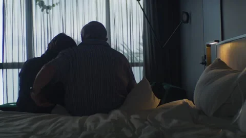 An elderly man spending some time with his grandson Stock Footage 264068511