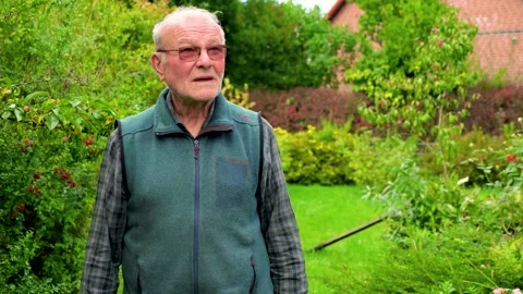 Elderly Man taking a walk Stock Footage 317690473