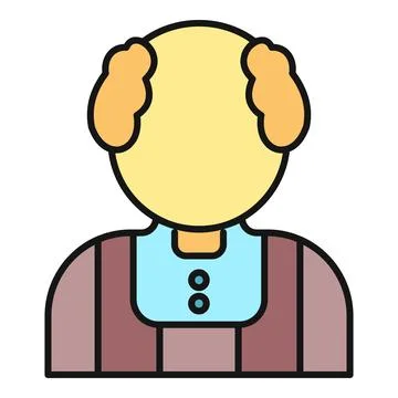 Elderly man user avatar displaying senior person icon イラスト素材