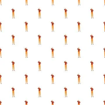 Elderly men cartoon pattern standing and thinking 스톡 일러스트