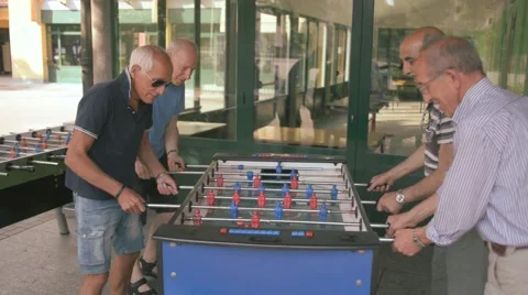 Elderly men playing calcio Stock Footage 51879646