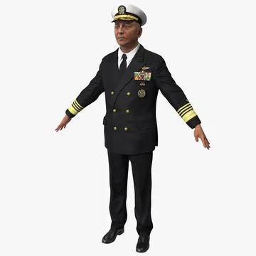 Navy Captain Hat 3D model