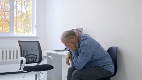 An elderly patient at a doctor's appointment learned bad news about his health Stock Footage 255186604