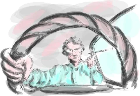 Elderly people Stock Illustration