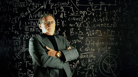 Elderly professor giving a lecture Stock Footage 129044166