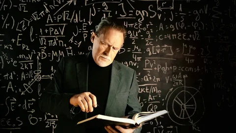 Elderly professor giving a lecture Stock Footage 129046443