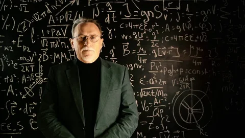 Elderly professor giving a lecture Stock Footage 129046569