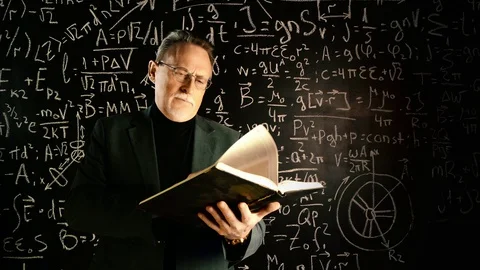Elderly professor giving a lecture Stock Footage 129046731