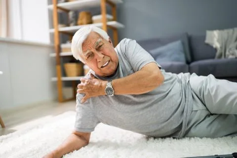 Elderly Senior Man Slip And Fall Stock Photos